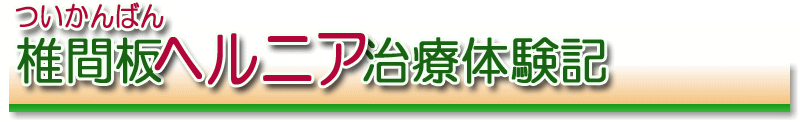 椎間板ヘルニア体験記